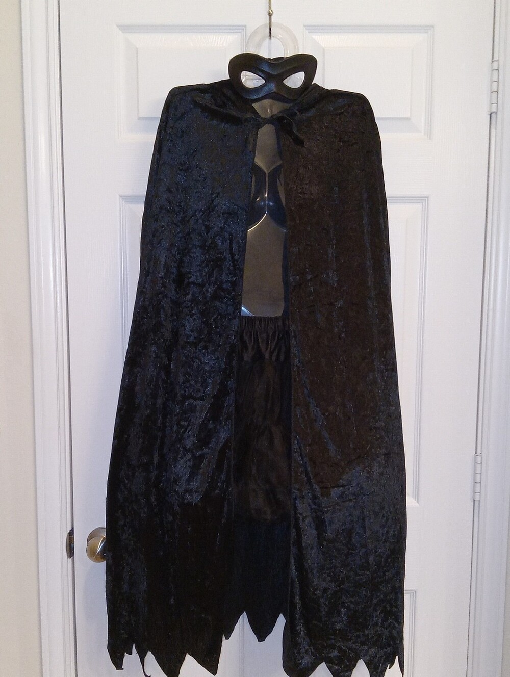 Black Velvet Cape with Mask - Unbranded